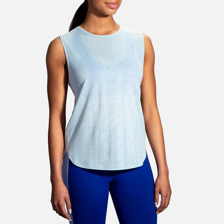 Brooks Spirit Womens Running Tank Top - Blue - Indonesia (FCON-96423)